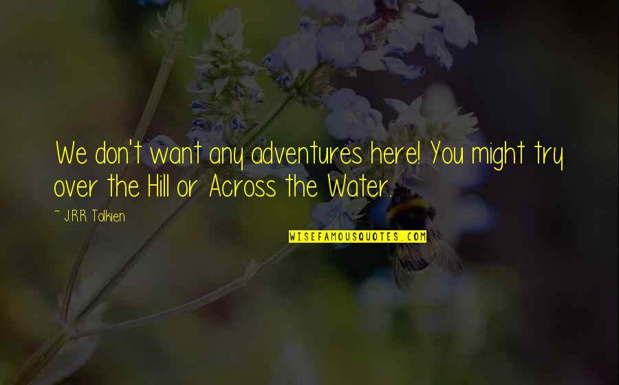 Best Ricky Carmichael Quotes By J.R.R. Tolkien: We don't want any adventures here! You might