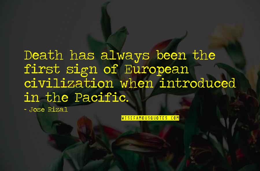 Best Rizal Quotes By Jose Rizal: Death has always been the first sign of