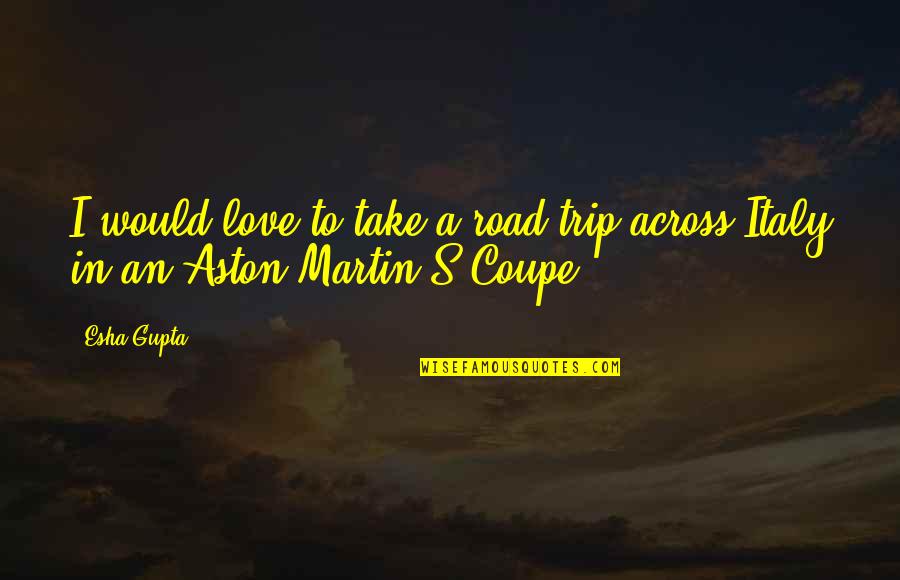 Best Road Trip Quotes By Esha Gupta: I would love to take a road trip