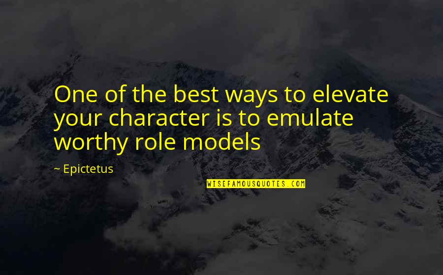 Best Role Models Quotes By Epictetus: One of the best ways to elevate your