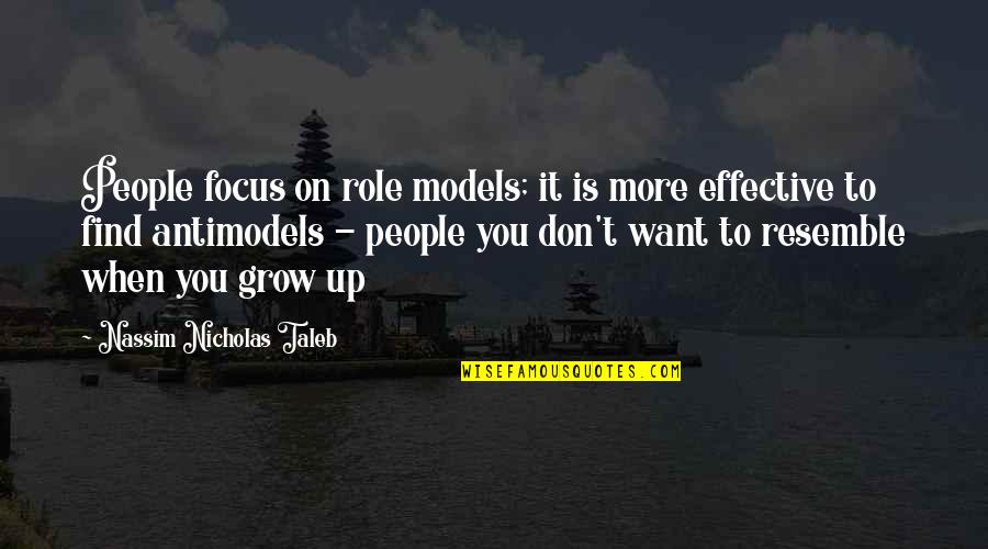 Best Role Models Quotes By Nassim Nicholas Taleb: People focus on role models; it is more