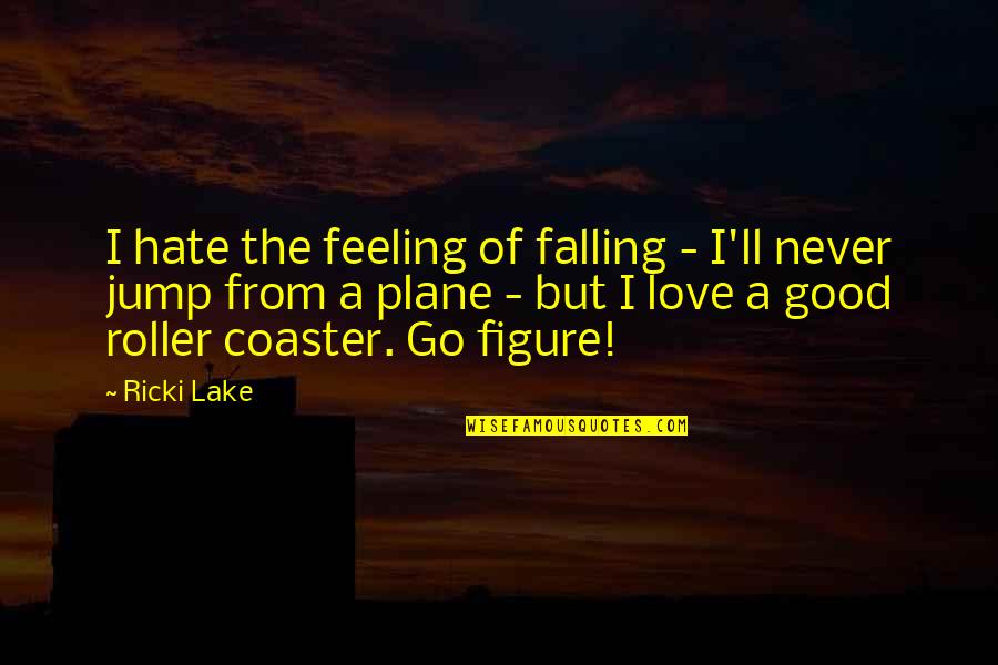 Best Roller Coaster Quotes By Ricki Lake: I hate the feeling of falling - I'll