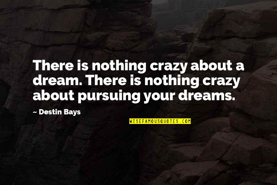 Best Romance Novels Quotes By Destin Bays: There is nothing crazy about a dream. There