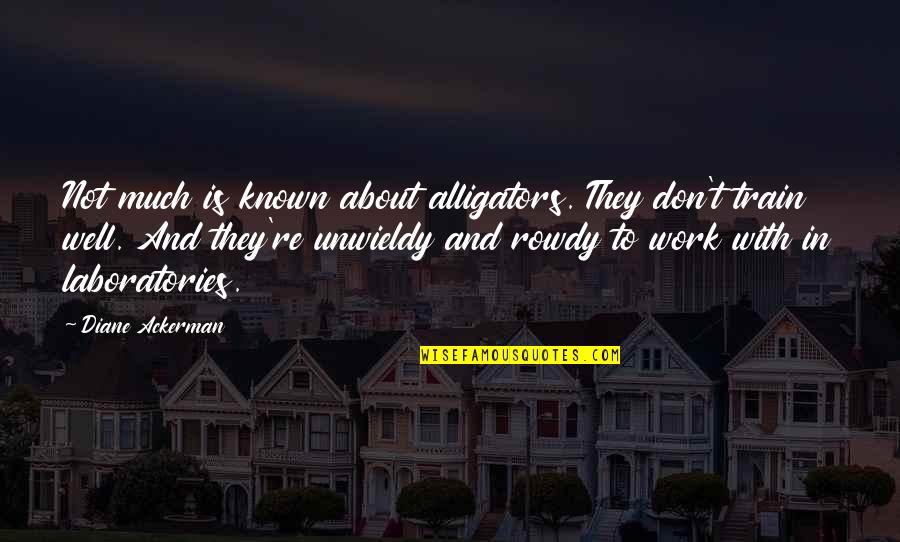 Best Rowdy Quotes By Diane Ackerman: Not much is known about alligators. They don't