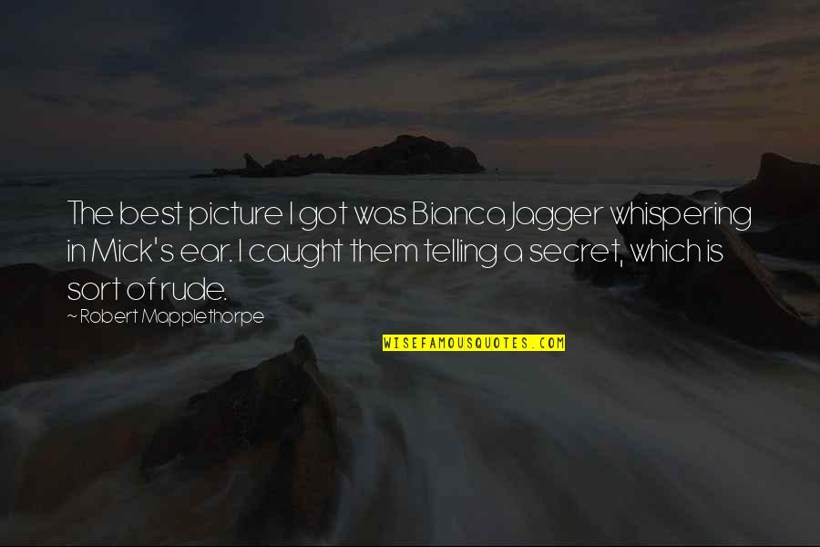 Best Rude Quotes By Robert Mapplethorpe: The best picture I got was Bianca Jagger