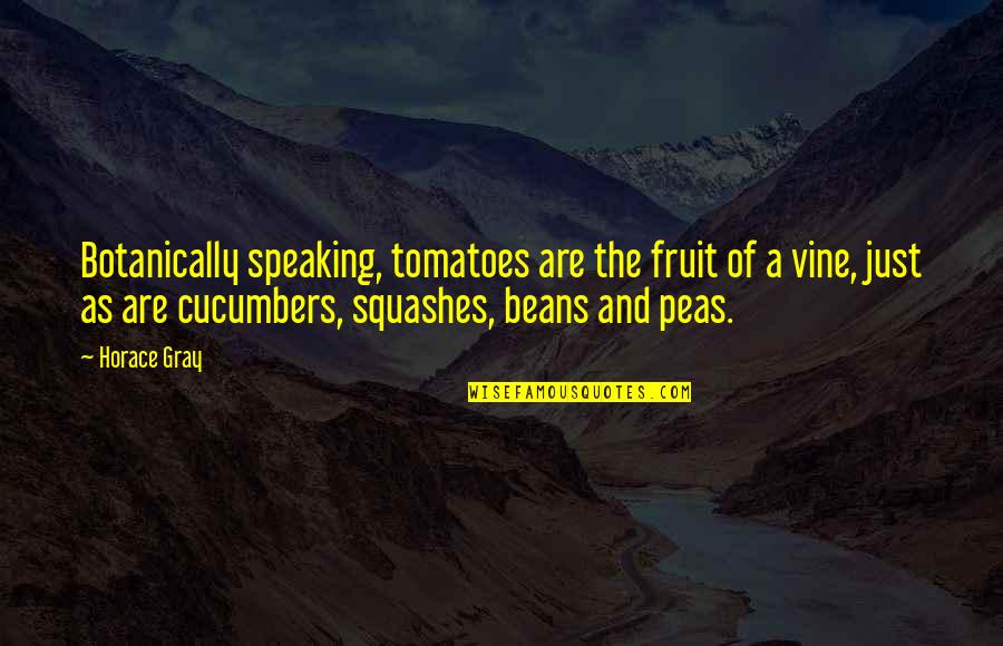 Best Sales Quote Quotes By Horace Gray: Botanically speaking, tomatoes are the fruit of a Best Sales Quote Quotes By Horace Gray: Botanically speaking, tomatoes are the fruit of a