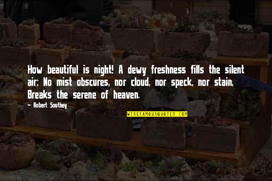 Best Serene Quotes By Robert Southey: How beautiful is night! A dewy freshness fills