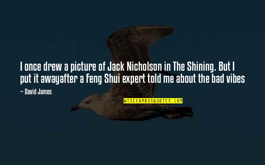 Best Shining Quotes By David James: I once drew a picture of Jack Nicholson