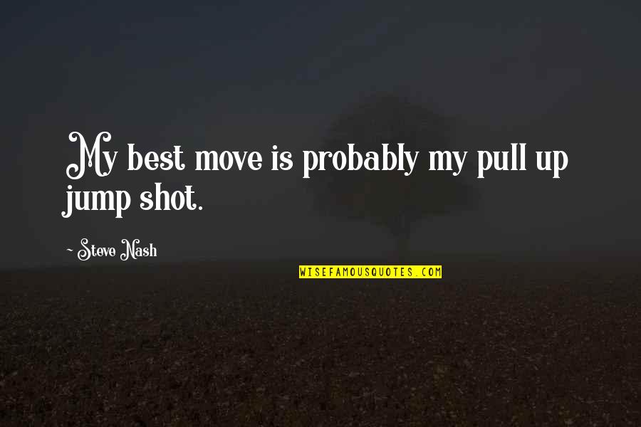 Best Shot Quotes By Steve Nash: My best move is probably my pull up
