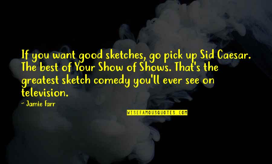 Best Sid Quotes By Jamie Farr: If you want good sketches, go pick up Best Sid Quotes By Jamie Farr: If you want good sketches, go pick up