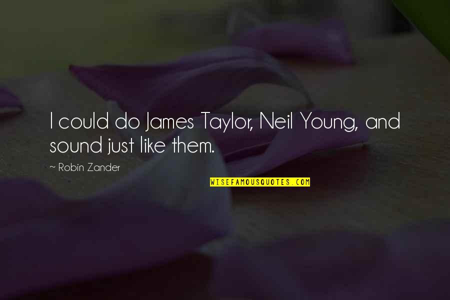 Best Simon Inbetweeners Quotes By Robin Zander: I could do James Taylor, Neil Young, and