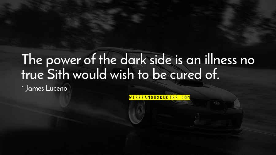Best Sith Quotes By James Luceno: The power of the dark side is an