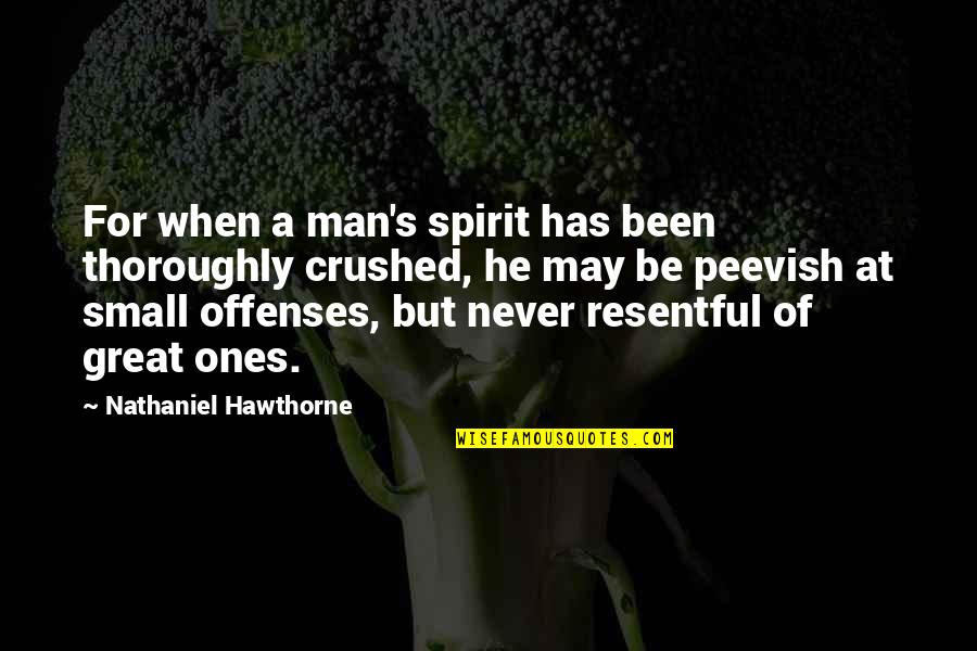 Best Small Attitude Quotes By Nathaniel Hawthorne: For when a man's spirit has been thoroughly