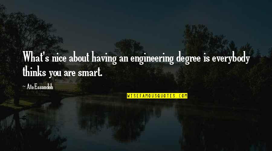 Best Smart Quotes By Ato Essandoh: What's nice about having an engineering degree is