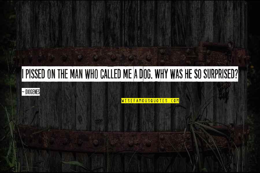 Best Sms And Quotes By Diogenes: I pissed on the man who called me