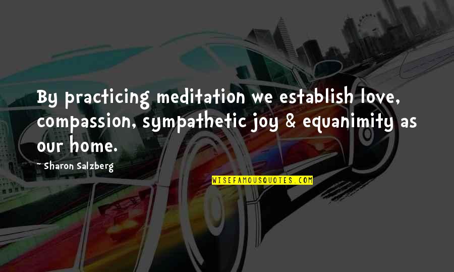 Best Smuggler Quotes By Sharon Salzberg: By practicing meditation we establish love, compassion, sympathetic