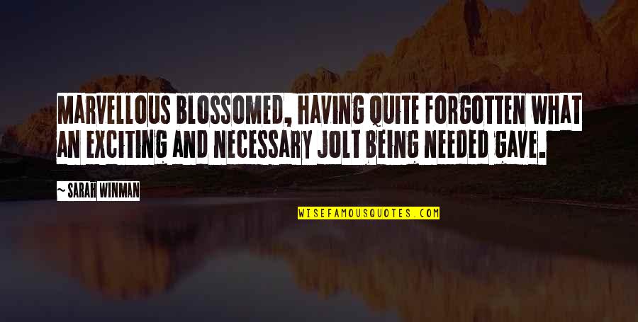 Best Software Company Quotes By Sarah Winman: Marvellous blossomed, having quite forgotten what an exciting