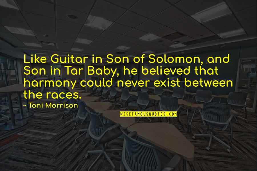 Best Solomon Quotes By Toni Morrison: Like Guitar in Son of Solomon, and Son