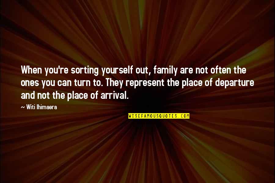 Best Sorting Quotes By Witi Ihimaera: When you're sorting yourself out, family are not