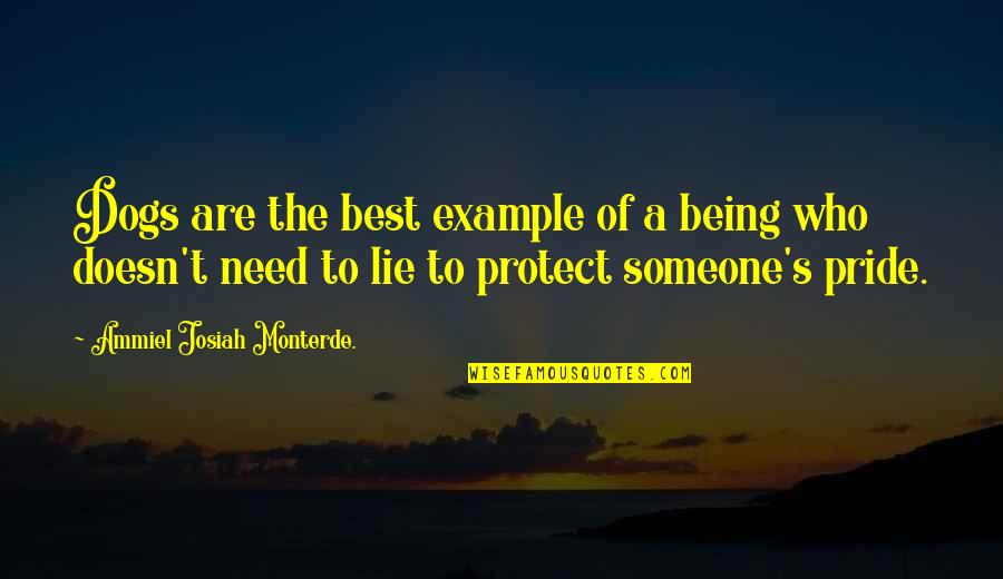 Best Soul Quotes By Ammiel Josiah Monterde.: Dogs are the best example of a being