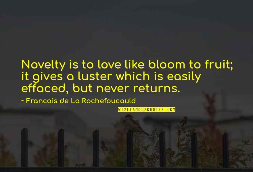 Best St Patricks Day Quotes By Francois De La Rochefoucauld: Novelty is to love like bloom to fruit; Best St Patricks Day Quotes By Francois De La Rochefoucauld: Novelty is to love like bloom to fruit;