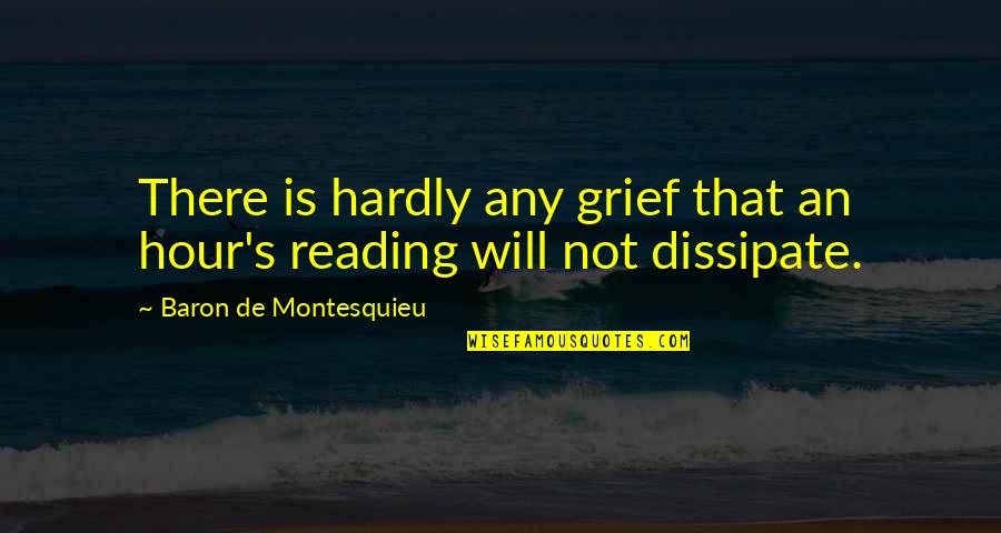 Best Step Father Quotes By Baron De Montesquieu: There is hardly any grief that an hour's