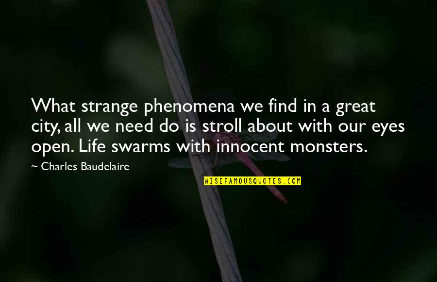 Best Stroll Quotes By Charles Baudelaire: What strange phenomena we find in a great