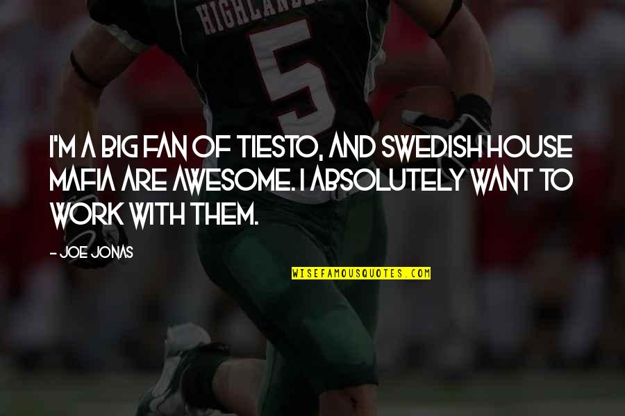 Best Swedish Quotes By Joe Jonas: I'm a big fan of Tiesto, and Swedish