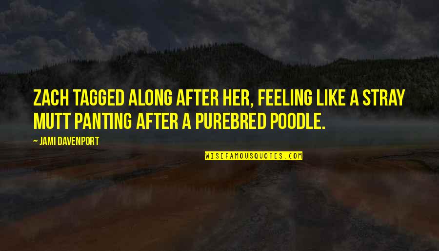 Best Tagged Quotes By Jami Davenport: Zach tagged along after her, feeling like a Best Tagged Quotes By Jami Davenport: Zach tagged along after her, feeling like a