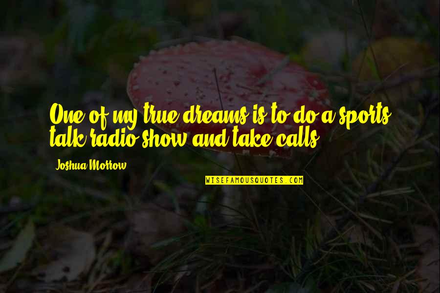 Best Talk Show Quotes By Joshua Morrow: One of my true dreams is to do