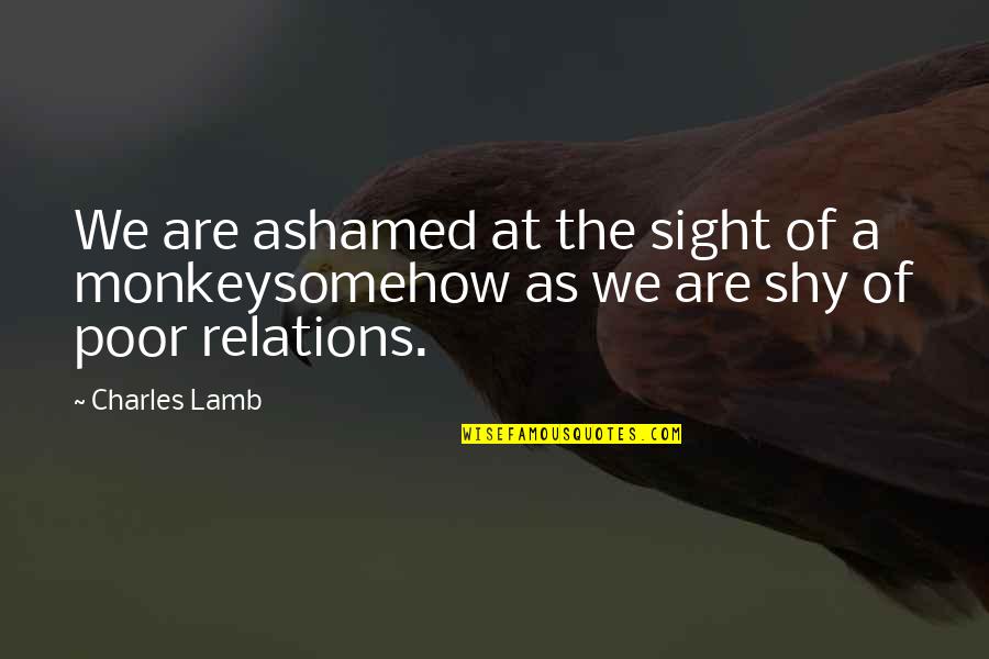 Best Talking Heads Quotes By Charles Lamb: We are ashamed at the sight of a
