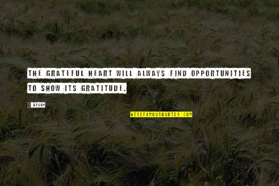 Best Tattoo Script Quotes By Aesop: The grateful heart will always find opportunities to