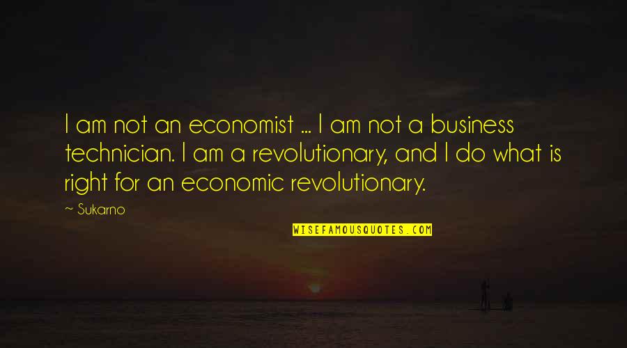 Best Technician Quotes By Sukarno: I am not an economist ... I am