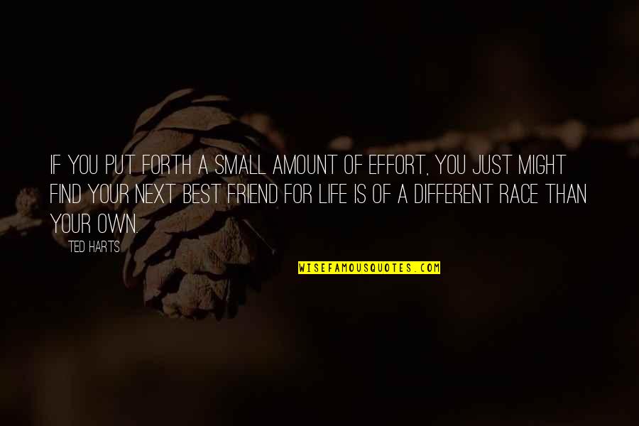 Best Ted Quotes By Ted Harts: If you put forth a small amount of Best Ted Quotes By Ted Harts: If you put forth a small amount of