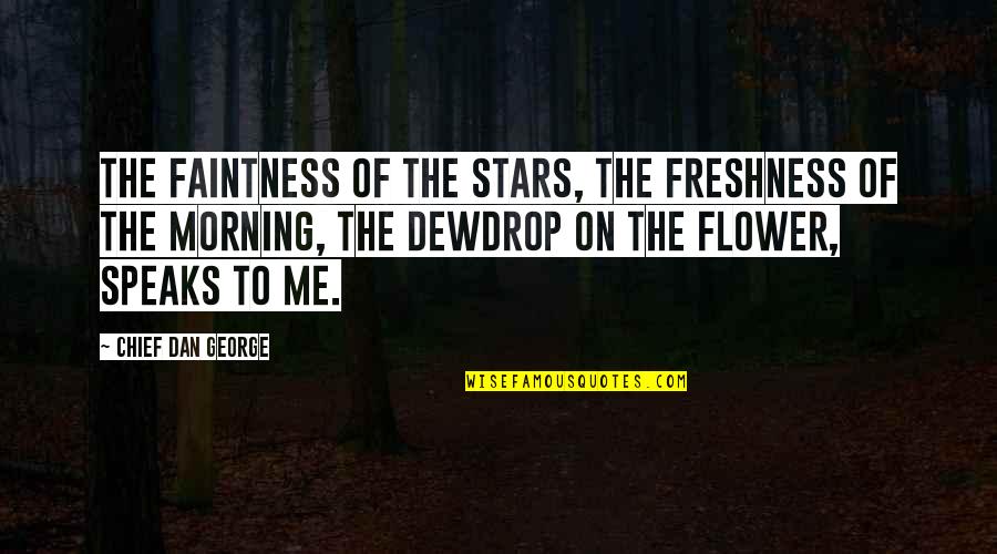 Best Thats 70s Show Quotes By Chief Dan George: The faintness of the stars, the freshness of