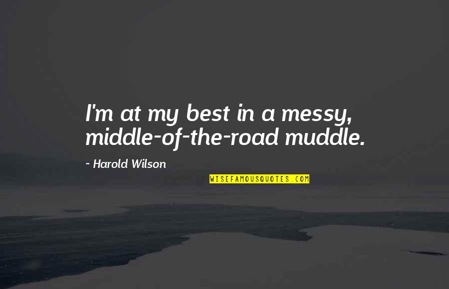 Best The Middle Quotes By Harold Wilson: I'm at my best in a messy, middle-of-the-road