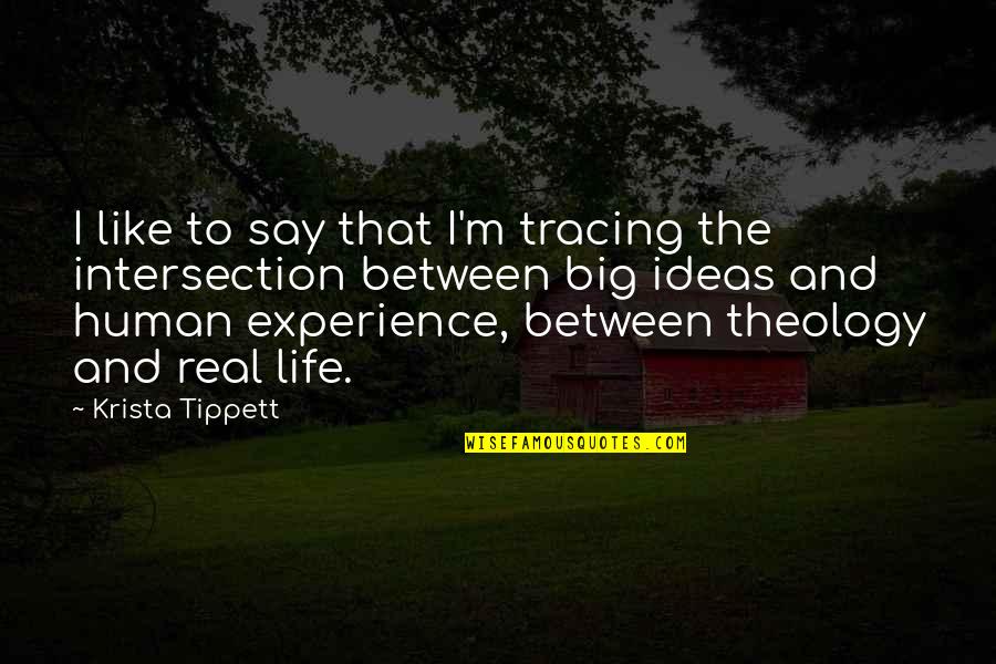 Best Theology Quotes By Krista Tippett: I like to say that I'm tracing the