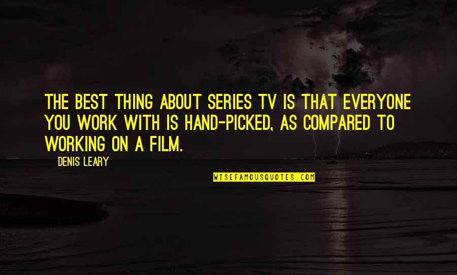 Best Thing Is You Quotes By Denis Leary: The best thing about series TV is that