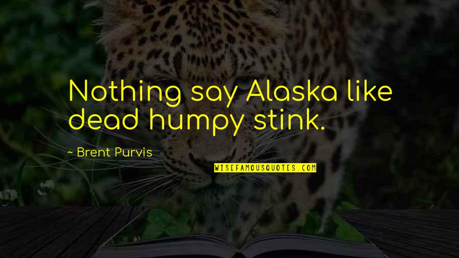 Best To Say Nothing At All Quotes By Brent Purvis: Nothing say Alaska like dead humpy stink.