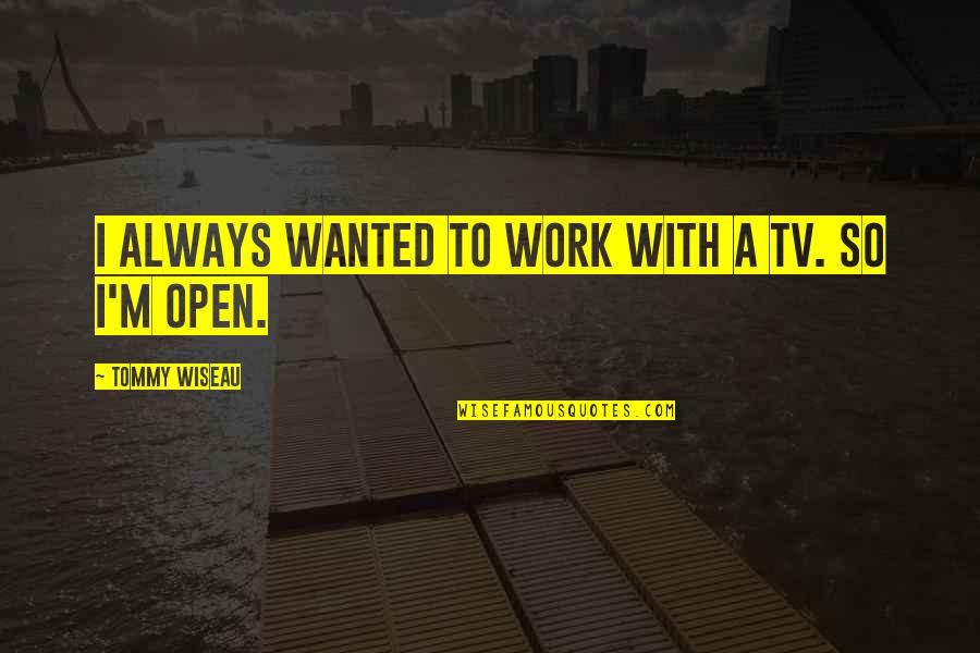 Best Tommy Wiseau Quotes By Tommy Wiseau: I always wanted to work with a TV.