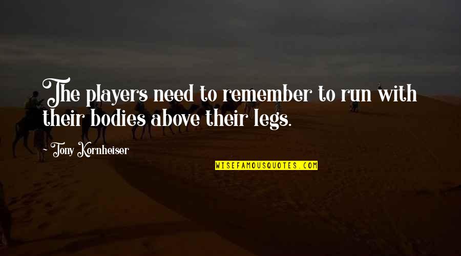Best Tony Kornheiser Quotes By Tony Kornheiser: The players need to remember to run with Best Tony Kornheiser Quotes By Tony Kornheiser: The players need to remember to run with