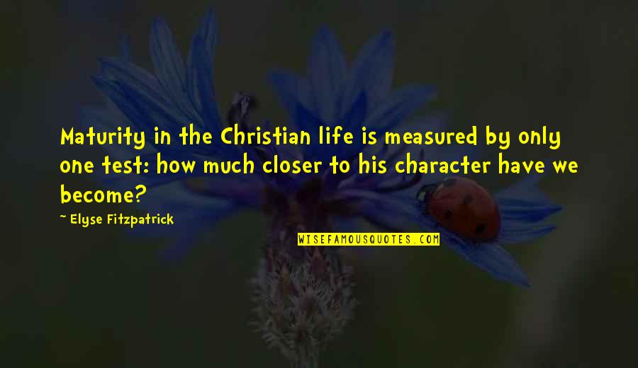 Best Tourettes Quotes By Elyse Fitzpatrick: Maturity in the Christian life is measured by