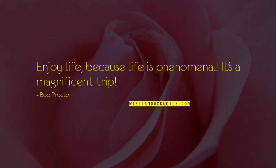 Best Trip Ever Quotes By Bob Proctor: Enjoy life, because life is phenomenal! It's a