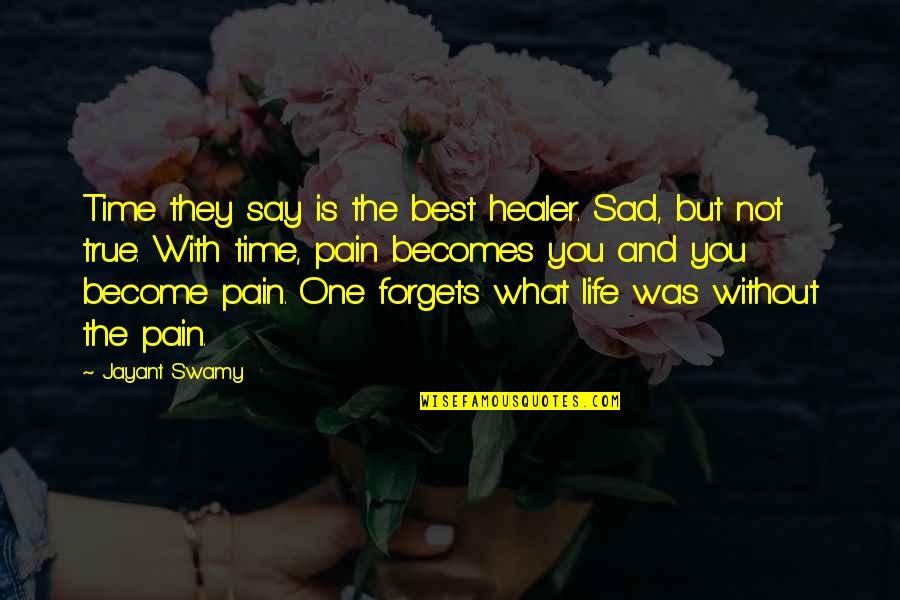 Best True Life Quotes By Jayant Swamy: Time they say is the best healer. Sad,