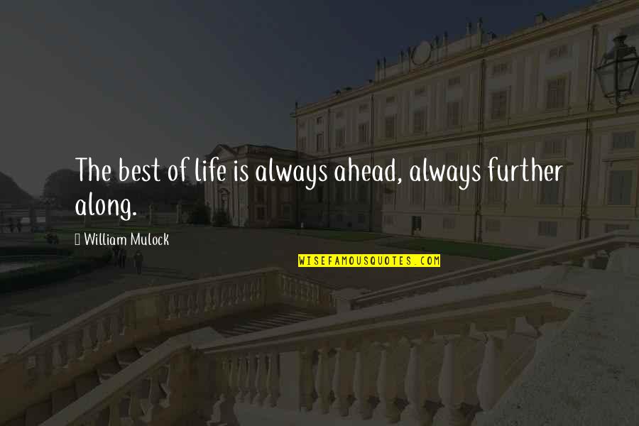 Best True Life Quotes By William Mulock: The best of life is always ahead, always