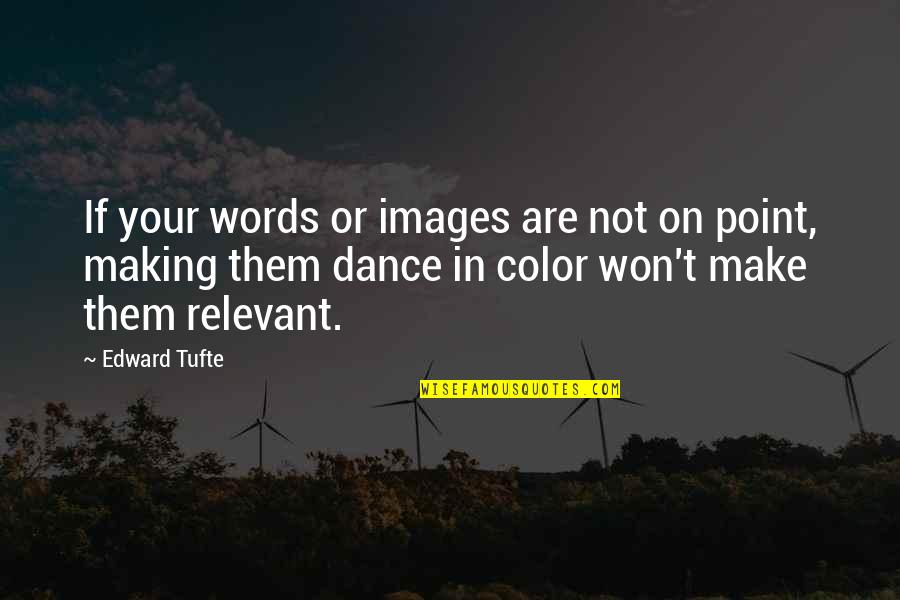 Best Tufte Quotes By Edward Tufte: If your words or images are not on