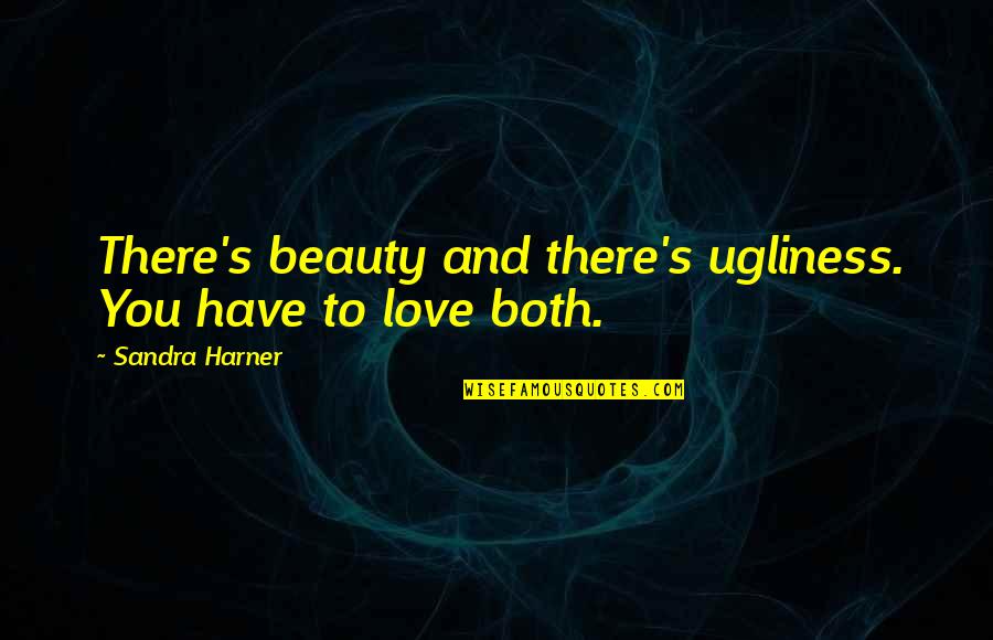 Best Ugliness Quotes By Sandra Harner: There's beauty and there's ugliness. You have to