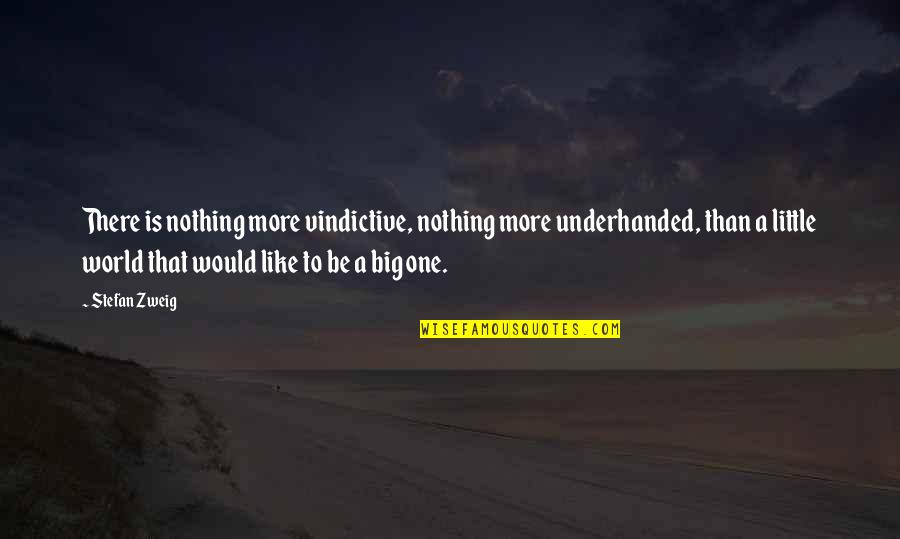 Best Underhanded Quotes By Stefan Zweig: There is nothing more vindictive, nothing more underhanded,