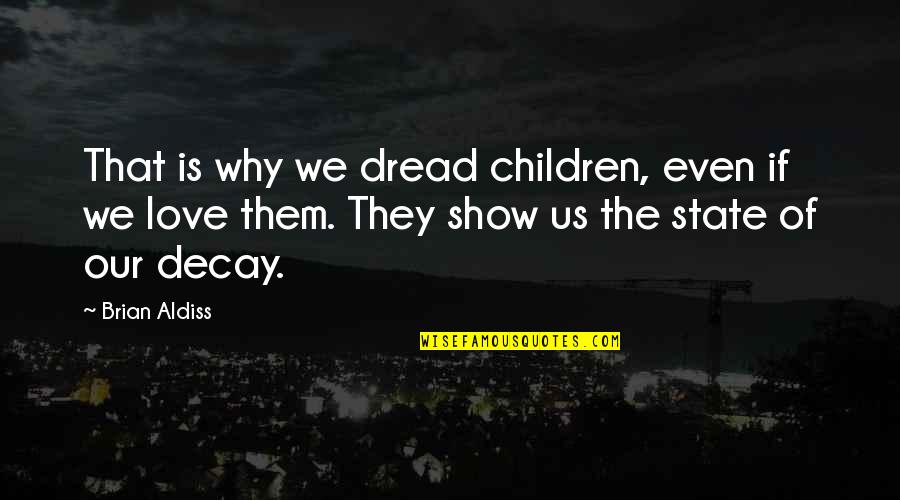 Best Unhappy Love Quotes By Brian Aldiss: That is why we dread children, even if