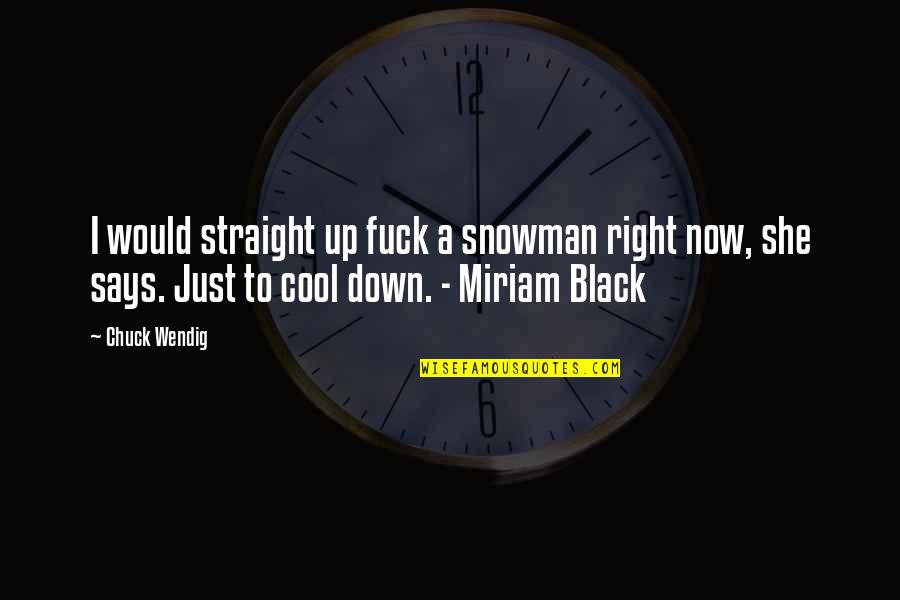 Best Updated Quotes By Chuck Wendig: I would straight up fuck a snowman right
